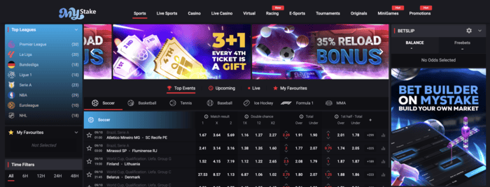 MyStakeBet screen